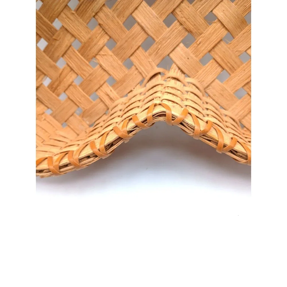 Vintage Heart Shaped Woven Basket Nova Scotia Mi'Kmaq Indigenous Artisan Made
